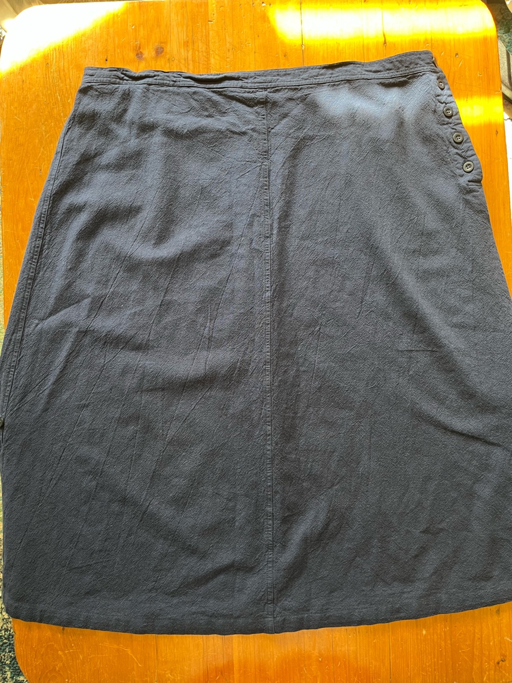 Tilley Vintage 100% Cotton Made in Canada Elastic Waist Convertible Navy Skirt